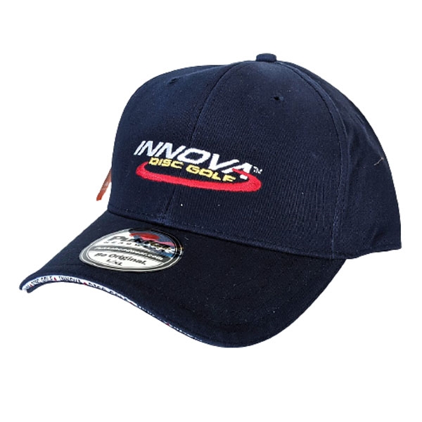 Innova Logo Stretch Fit Pukka Hat (NAVY) - DTWorld Disc Golf Store